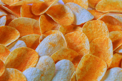 Full frame shot of potato chips