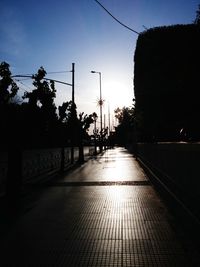 View of footpath at sunset