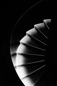 High angle view of spiral staircase