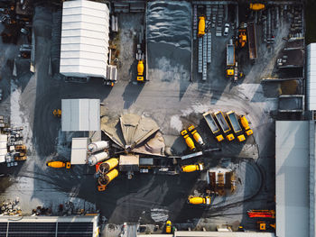 High angle view of construction site