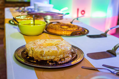 Close-up of cupcakes on table