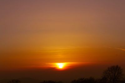 Scenic view of dramatic sky during sunset