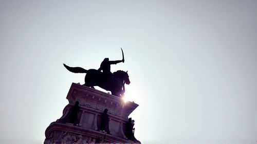 Low angle view of a statue