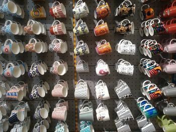 Full frame shot of multi colored lanterns