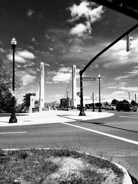 Road in city against sky