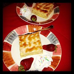 Close-up of food served in plate