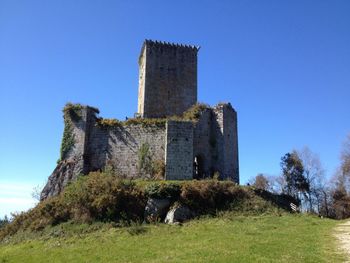 Low angle view of castle against sky