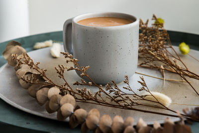 Close-up of coffee on table