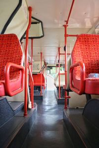 Empty seats in train