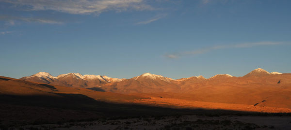 Scenic view of desert against sky