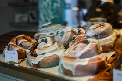 Close-up of food on table