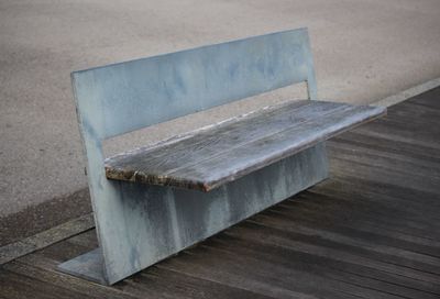 Close-up of wooden table