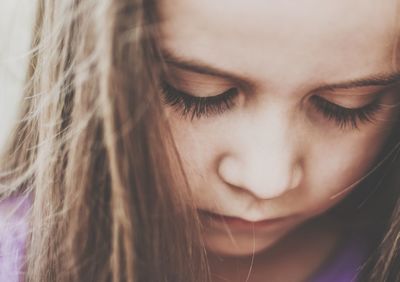 Close-up of beautiful young woman