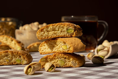 Close-up of food on table