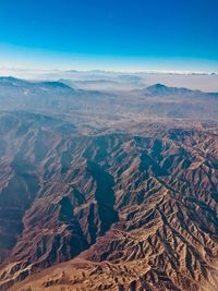 Aerial view of dramatic landscape