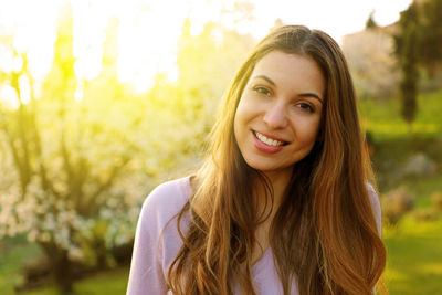 Portrait of a smiling young woman