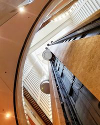 Low angle view of illuminated staircase in building