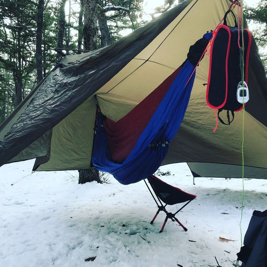 TENT HANGING ON ROPE