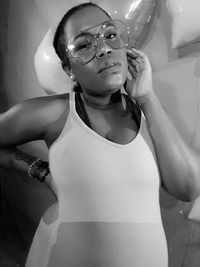 Close-up of young woman