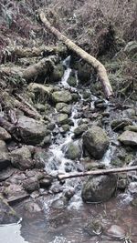 River flowing through rocks