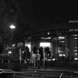 Street light in city at night