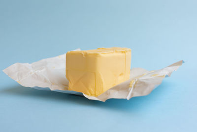 Close-up of ice cream against white background