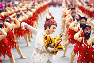 People in traditional temple