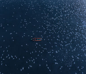 High angle view of sea