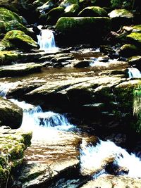 Scenic view of waterfall