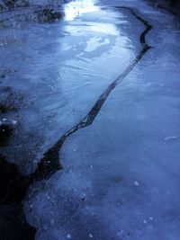 Close-up of wet shore