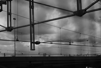 Low angle view of bridge against sky