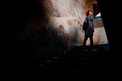 Man standing on steps