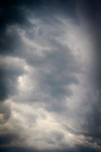 Low angle view of storm clouds in sky