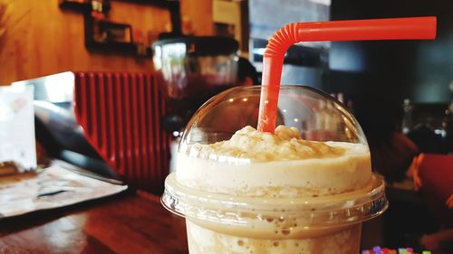 Close-up of drink on table