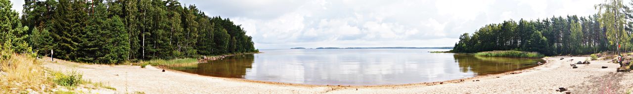 Panoramic view of beach against sky