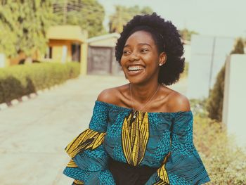 Portrait of a smiling young woman