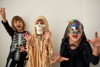 Portrait of woman wearing mask