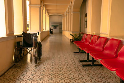 Empty corridor of building