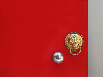 Close up of red box