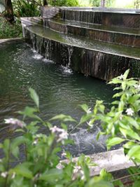 Scenic view of waterfall