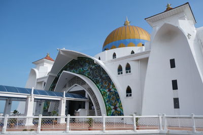 Melaka straits mosque, malaysia.