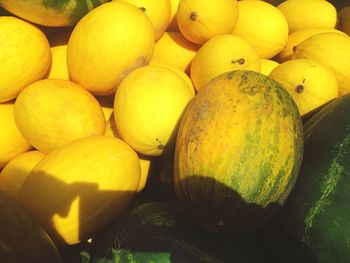 Close-up of yellow fruits in market