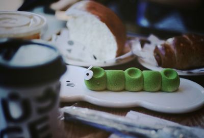 Close-up of food on table