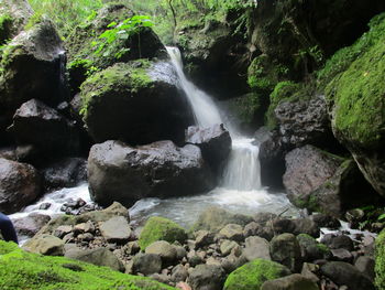 Stream flowing through rocks