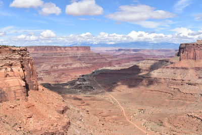 Scenic view of landscape against cloudy sky