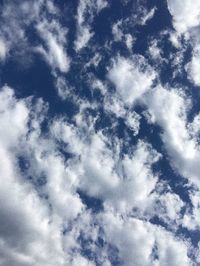 Low angle view of clouds in sky