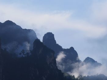 Low angle view of mountain against sky