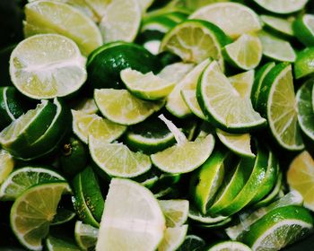 Full frame shot of lime slices