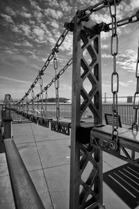 View of suspension bridge