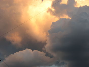 Low angle view of sky during sunset